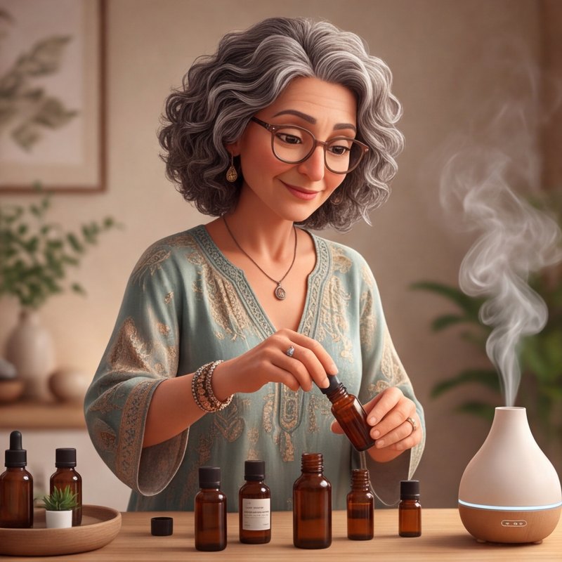 A aromatherapist at work